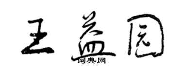 曾慶福王益園行書個性簽名怎么寫