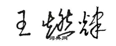 駱恆光王燃輝草書個性簽名怎么寫