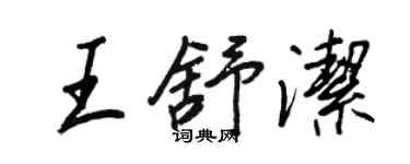 王正良王舒潔行書個性簽名怎么寫