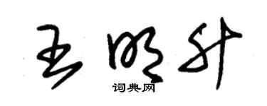 朱錫榮王明升草書個性簽名怎么寫