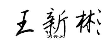 王正良王新彬行書個性簽名怎么寫