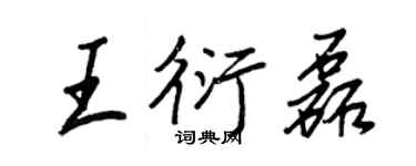 王正良王衍磊行書個性簽名怎么寫
