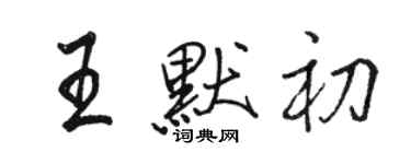 駱恆光王默初行書個性簽名怎么寫