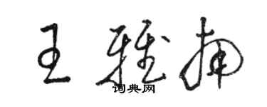 駱恆光王雅南草書個性簽名怎么寫