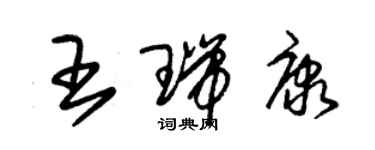 朱錫榮王瑞康草書個性簽名怎么寫