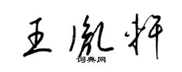 梁錦英王胤軒草書個性簽名怎么寫