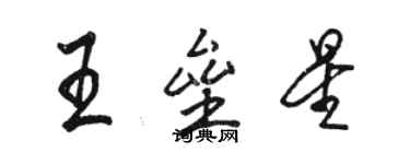 駱恆光王壘星行書個性簽名怎么寫