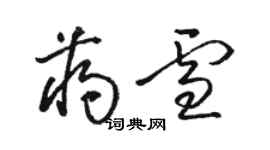 駱恆光蔣雪草書個性簽名怎么寫