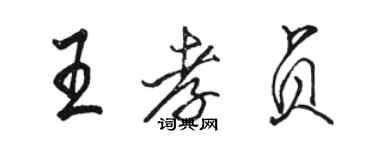 駱恆光王孝貞行書個性簽名怎么寫