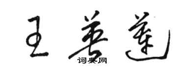 駱恆光王英蓮草書個性簽名怎么寫