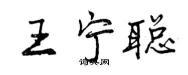 曾慶福王寧聰行書個性簽名怎么寫