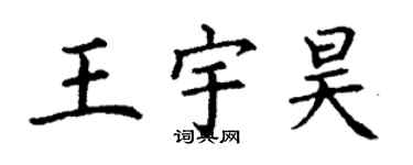 丁謙王宇昊楷書個性簽名怎么寫