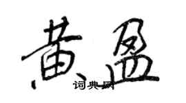 王正良黃盈行書個性簽名怎么寫