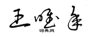 曾慶福王唯年草書個性簽名怎么寫