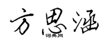 王正良方思涵行書個性簽名怎么寫