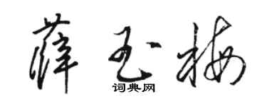 駱恆光薛玉梅草書個性簽名怎么寫