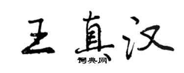 曾慶福王真漢行書個性簽名怎么寫