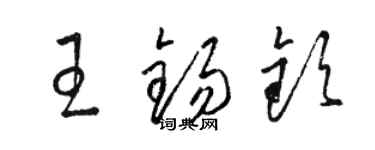 駱恆光王錫欽草書個性簽名怎么寫