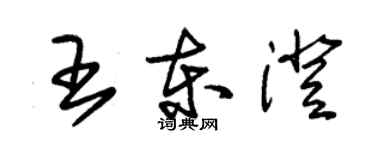 朱錫榮王東澄草書個性簽名怎么寫