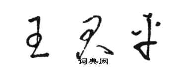 駱恆光王君平草書個性簽名怎么寫