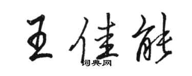 駱恆光王佳能行書個性簽名怎么寫