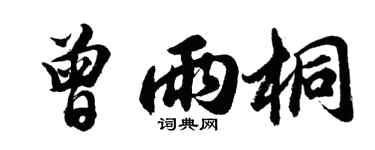 胡問遂曾雨桐行書個性簽名怎么寫