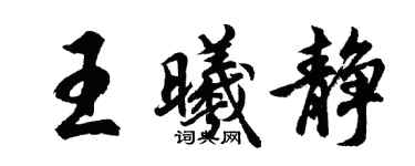 胡問遂王曦靜行書個性簽名怎么寫
