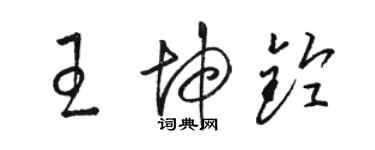 駱恆光王坤鈴草書個性簽名怎么寫