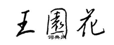 王正良王園花行書個性簽名怎么寫