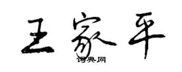 曾慶福王家平行書個性簽名怎么寫