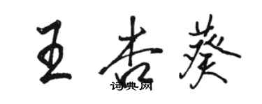 駱恆光王杏葵行書個性簽名怎么寫