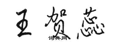 駱恆光王賀蕊行書個性簽名怎么寫