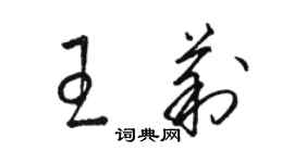 駱恆光王莉草書個性簽名怎么寫