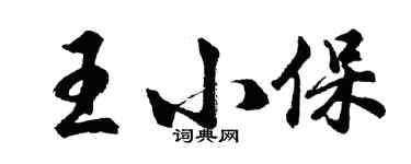 胡問遂王小保行書個性簽名怎么寫