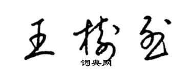 梁錦英王樹烈草書個性簽名怎么寫