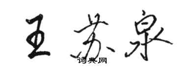 駱恆光王蘇泉行書個性簽名怎么寫