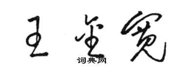 駱恆光王金寬草書個性簽名怎么寫