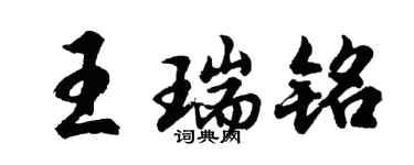 胡問遂王瑞銘行書個性簽名怎么寫