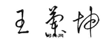 駱恆光王蘭坤草書個性簽名怎么寫