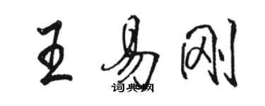 駱恆光王易剛行書個性簽名怎么寫