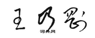 駱恆光王乃剛草書個性簽名怎么寫