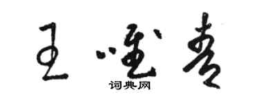 駱恆光王唯青草書個性簽名怎么寫