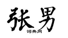 翁闓運張男楷書個性簽名怎么寫