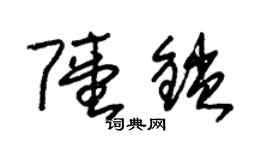 朱錫榮陸鎖草書個性簽名怎么寫
