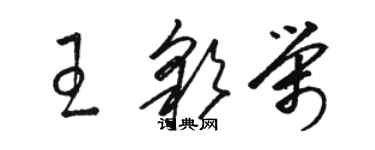 駱恆光王彩榮草書個性簽名怎么寫