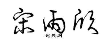 曾慶福宋雨欣草書個性簽名怎么寫