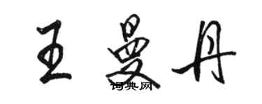 駱恆光王曼丹行書個性簽名怎么寫