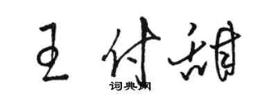 駱恆光王付甜草書個性簽名怎么寫