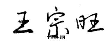 曾慶福王宗旺行書個性簽名怎么寫