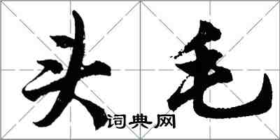 胡問遂頭毛行書怎么寫